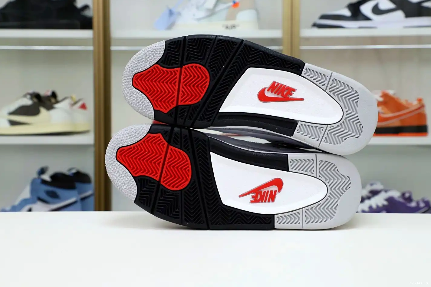 White Jordan 4 Kimikick Retro Air Cement 0328